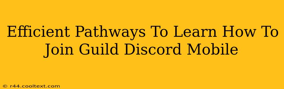 Efficient Pathways To Learn How To Join Guild Discord Mobile