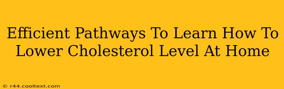 Efficient Pathways To Learn How To Lower Cholesterol Level At Home