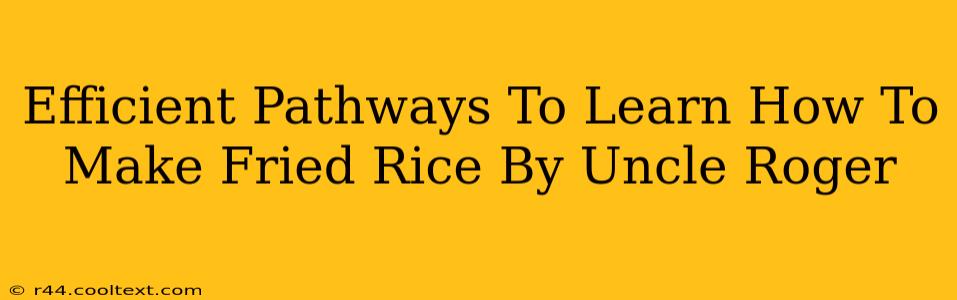 Efficient Pathways To Learn How To Make Fried Rice By Uncle Roger