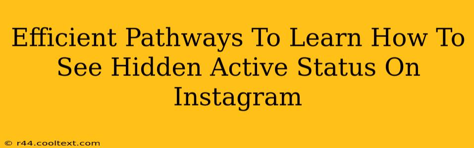 Efficient Pathways To Learn How To See Hidden Active Status On Instagram