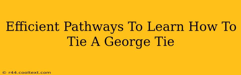 Efficient Pathways To Learn How To Tie A George Tie