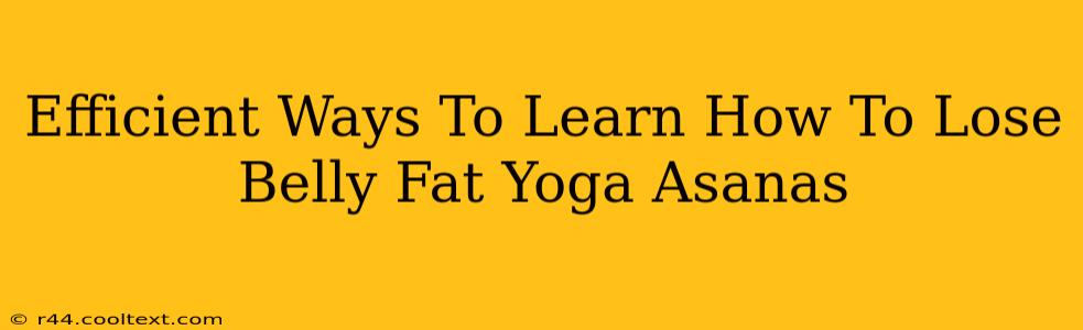 Efficient Ways To Learn How To Lose Belly Fat Yoga Asanas