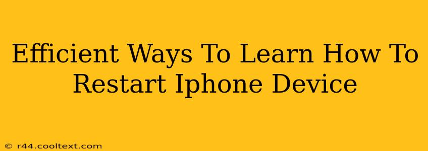 Efficient Ways To Learn How To Restart Iphone Device