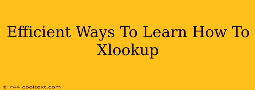 Efficient Ways To Learn How To Xlookup