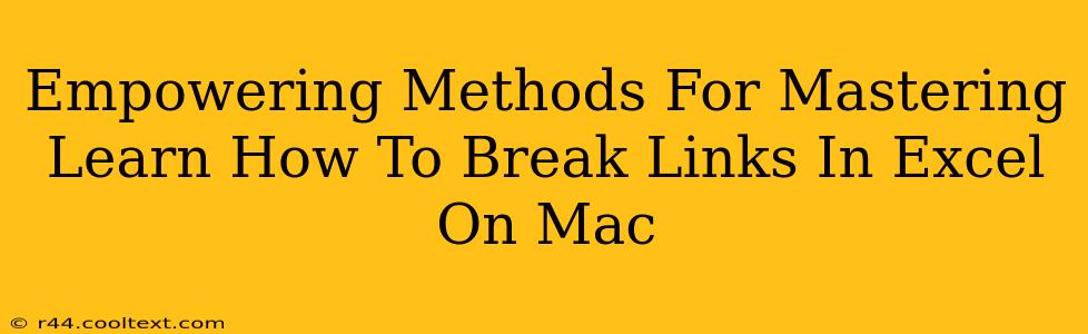 Empowering Methods For Mastering Learn How To Break Links In Excel On Mac