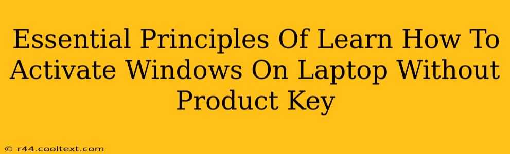 Essential Principles Of Learn How To Activate Windows On Laptop Without Product Key