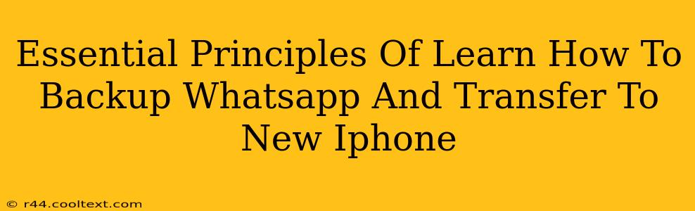 Essential Principles Of Learn How To Backup Whatsapp And Transfer To New Iphone