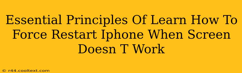 Essential Principles Of Learn How To Force Restart Iphone When Screen Doesn T Work