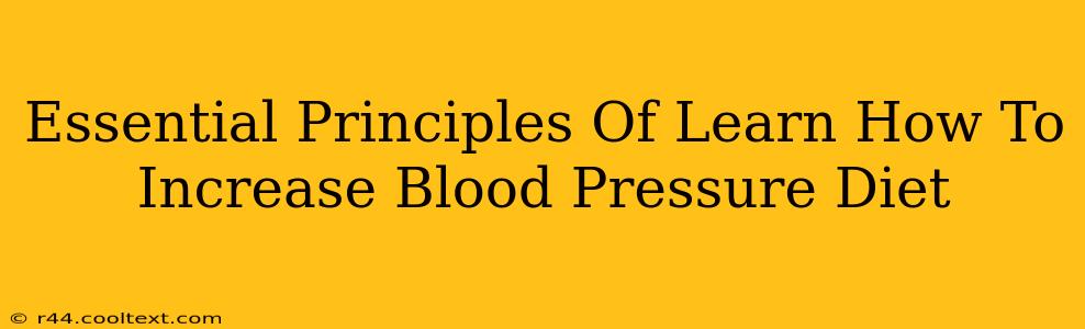 Essential Principles Of Learn How To Increase Blood Pressure Diet