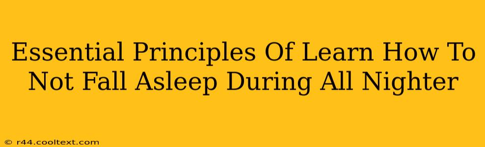 Essential Principles Of Learn How To Not Fall Asleep During All Nighter