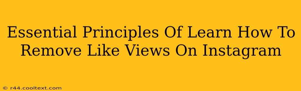 Essential Principles Of Learn How To Remove Like Views On Instagram