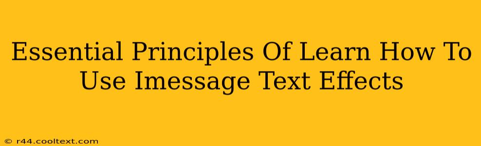 Essential Principles Of Learn How To Use Imessage Text Effects