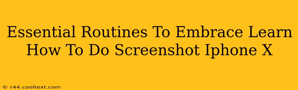 Essential Routines To Embrace Learn How To Do Screenshot Iphone X