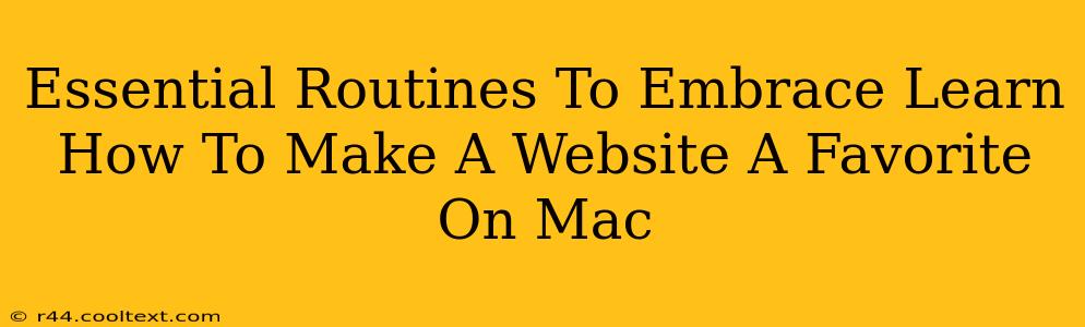 Essential Routines To Embrace Learn How To Make A Website A Favorite On Mac