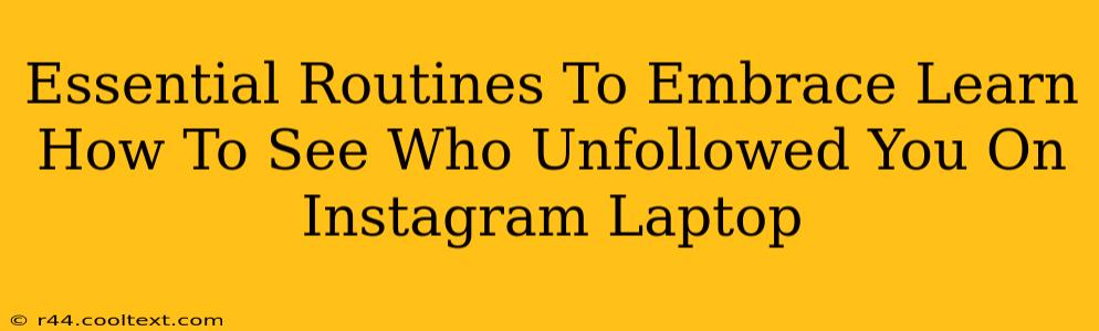 Essential Routines To Embrace Learn How To See Who Unfollowed You On Instagram Laptop