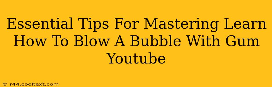 Essential Tips For Mastering Learn How To Blow A Bubble With Gum Youtube