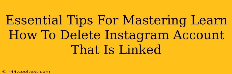 Essential Tips For Mastering Learn How To Delete Instagram Account That Is Linked