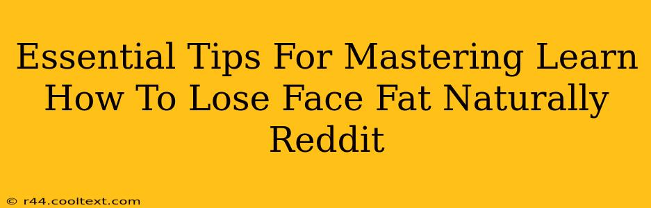 Essential Tips For Mastering Learn How To Lose Face Fat Naturally Reddit