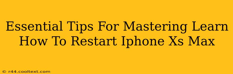 Essential Tips For Mastering Learn How To Restart Iphone Xs Max