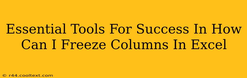 Essential Tools For Success In How Can I Freeze Columns In Excel