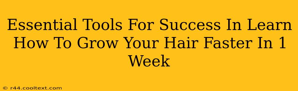 Essential Tools For Success In Learn How To Grow Your Hair Faster In 1 Week