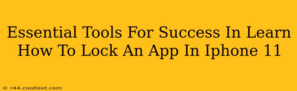 Essential Tools For Success In Learn How To Lock An App In Iphone 11