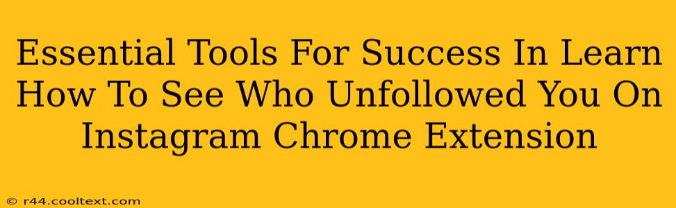 Essential Tools For Success In Learn How To See Who Unfollowed You On Instagram Chrome Extension