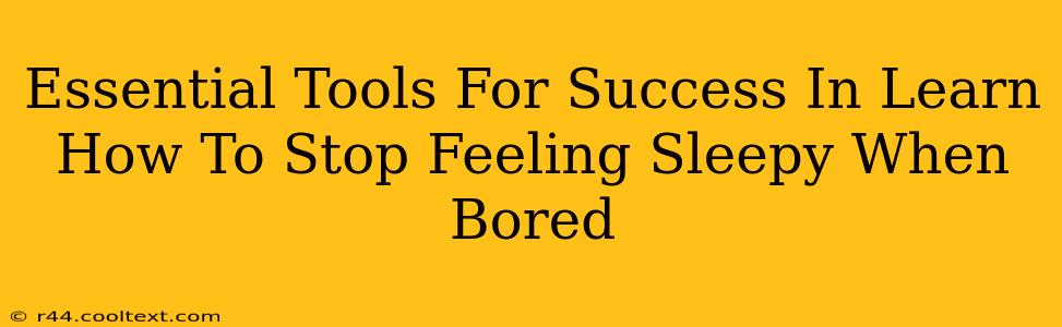 Essential Tools For Success In Learn How To Stop Feeling Sleepy When Bored