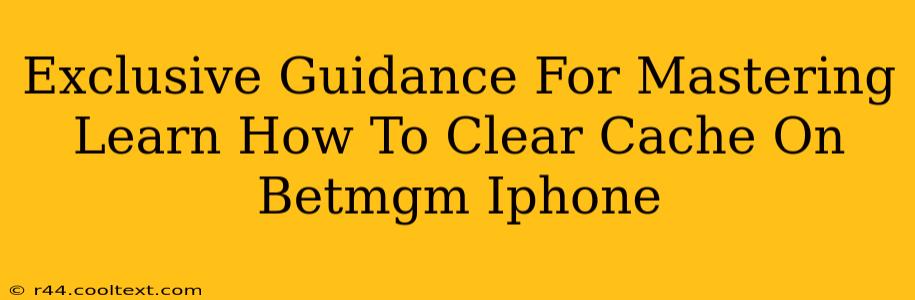 Exclusive Guidance For Mastering Learn How To Clear Cache On Betmgm Iphone