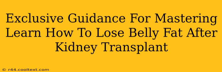 Exclusive Guidance For Mastering Learn How To Lose Belly Fat After Kidney Transplant