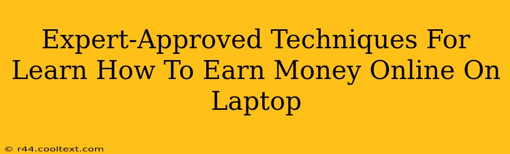 Expert-Approved Techniques For Learn How To Earn Money Online On Laptop