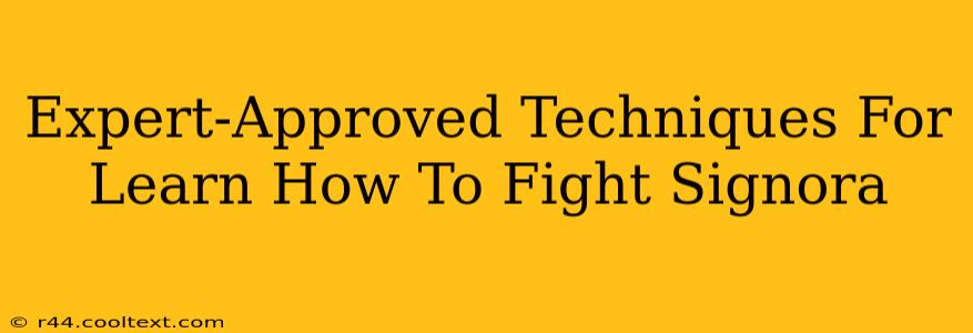 Expert-Approved Techniques For Learn How To Fight Signora