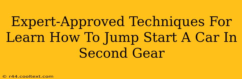 Expert-Approved Techniques For Learn How To Jump Start A Car In Second Gear