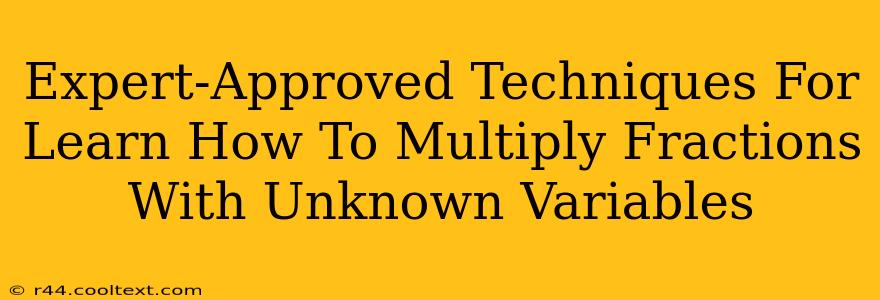 Expert-Approved Techniques For Learn How To Multiply Fractions With Unknown Variables