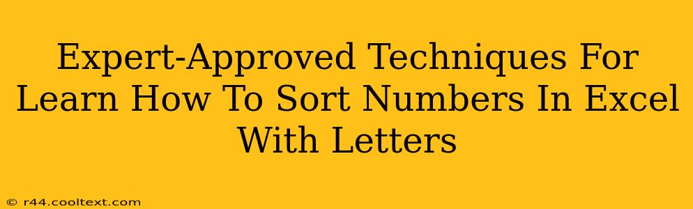 Expert-Approved Techniques For Learn How To Sort Numbers In Excel With Letters