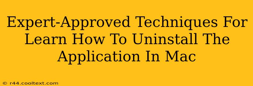 Expert-Approved Techniques For Learn How To Uninstall The Application In Mac