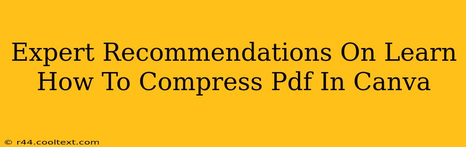 Expert Recommendations On Learn How To Compress Pdf In Canva