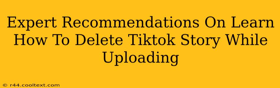 Expert Recommendations On Learn How To Delete Tiktok Story While Uploading