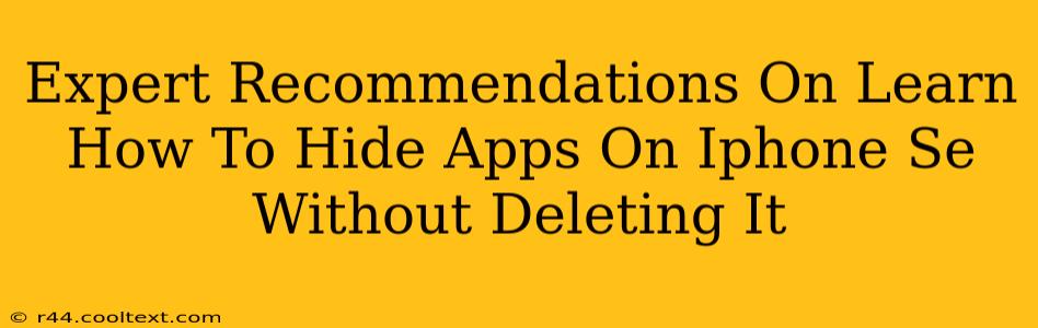 Expert Recommendations On Learn How To Hide Apps On Iphone Se Without Deleting It