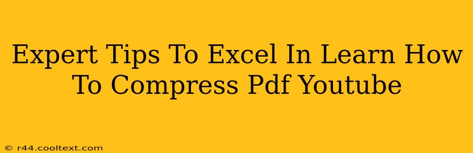 Expert Tips To Excel In Learn How To Compress Pdf Youtube