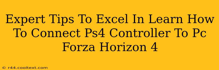 Expert Tips To Excel In Learn How To Connect Ps4 Controller To Pc Forza Horizon 4