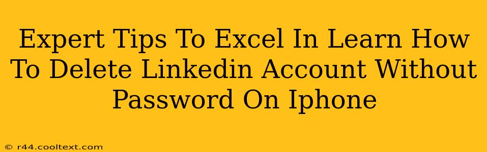 Expert Tips To Excel In Learn How To Delete Linkedin Account Without Password On Iphone