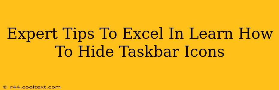 Expert Tips To Excel In Learn How To Hide Taskbar Icons