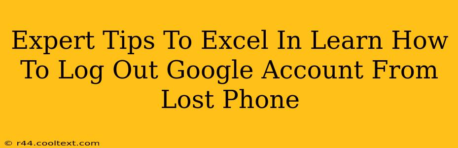 Expert Tips To Excel In Learn How To Log Out Google Account From Lost Phone