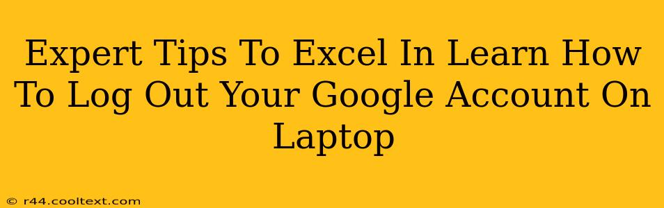 Expert Tips To Excel In Learn How To Log Out Your Google Account On Laptop