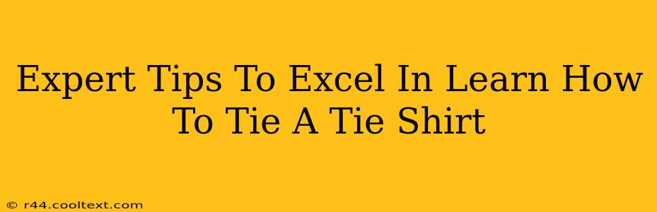 Expert Tips To Excel In Learn How To Tie A Tie Shirt