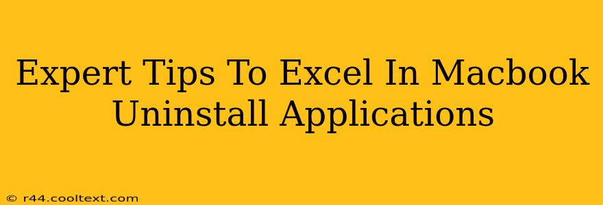 Expert Tips To Excel In Macbook Uninstall Applications