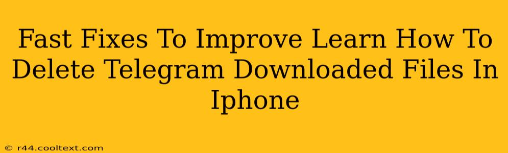 Fast Fixes To Improve Learn How To Delete Telegram Downloaded Files In Iphone