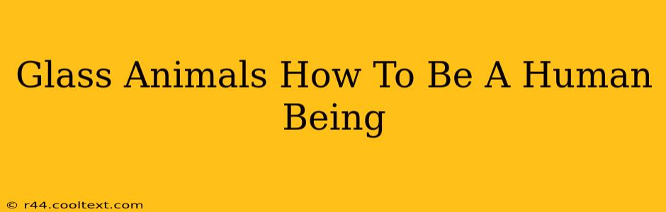 Glass Animals How To Be A Human Being