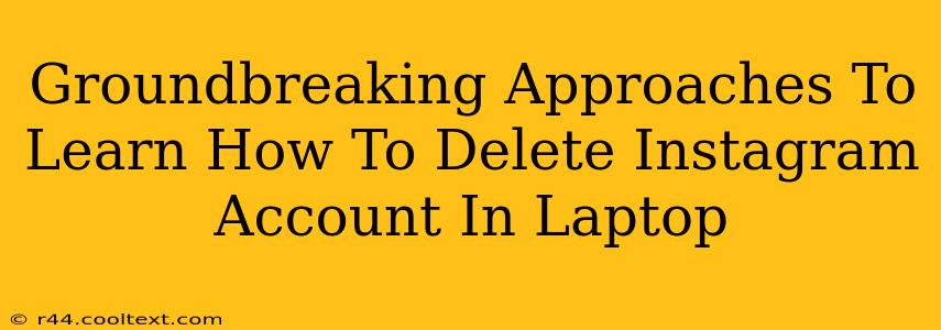 Groundbreaking Approaches To Learn How To Delete Instagram Account In Laptop